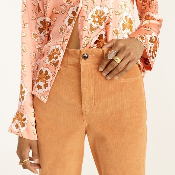 NWT Womens Petite Size 25 25P J. Crew High Rise '90s Straight Corduroy Pants - Picture 3 of 4